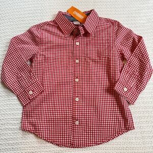 Gymboree Red Gingham Button Down